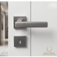 Marelli LUSSO SÜPER SATEN inox (saten) renkli italyan tipi kare rozetli 1. KALİTE kapı kolu