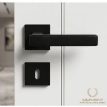 Marelli LUSSO BLACK siyah renkli italyan tipi kare rozetli 1. KALİTE kapı kolu